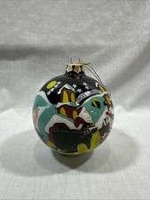 VTG John Deere Hand Painted Christmas Ornament 1999  Santa  s Helpers  