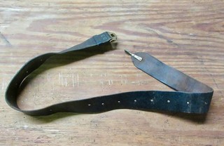 M1872 Waist Belt with carved in initials
