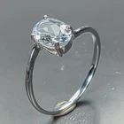 Handmade Natural Blue Topaz Ring 925 Sterling Silver Size 7.5 /R480738