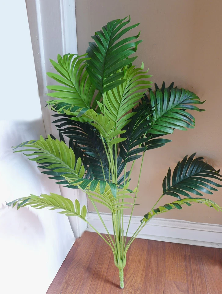 Horquillas artificiales de 25" de altura planta tropical árbol de plam realista 18 hojas (#118) Foto 2 de 4