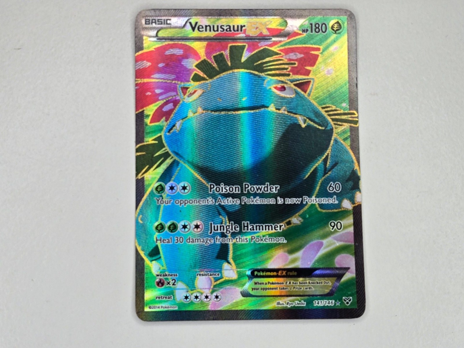 Venusaur EX Full Art 141/146 XY Base Set Pokemon Trading Card