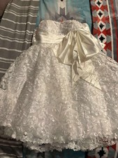 Brand New Medium Size Wedding/ Prom Dress. White And Very Cute Dress.True To Siz