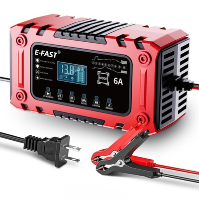 #ad #ad 12V 6A Battery Charger Adapter Mode For AGM LiFePO4 Vehicles Lawn Mowers $16.39