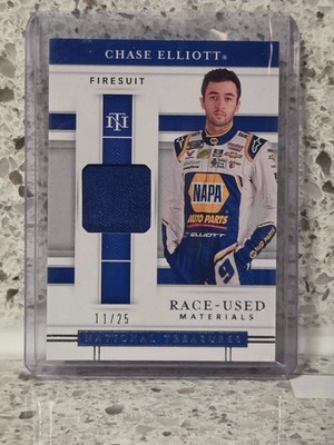 CHASE ELLIOTT RACE-USED Firesuit NASCAR PANINI NATIONAL TREASURES 2020 #11/25