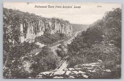 Ashwood Dale von Lovers Leap Buxton Derbyshire 1910 Valentinstag Serie Postkarte