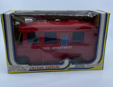 Vintage New Bright No. 1060B Battery Operated Fire Dept Rescue Command Vehicle