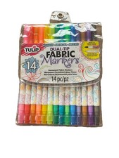 Tulip Dual-Tip Fabric Marker Set 14pc Assorted Colors