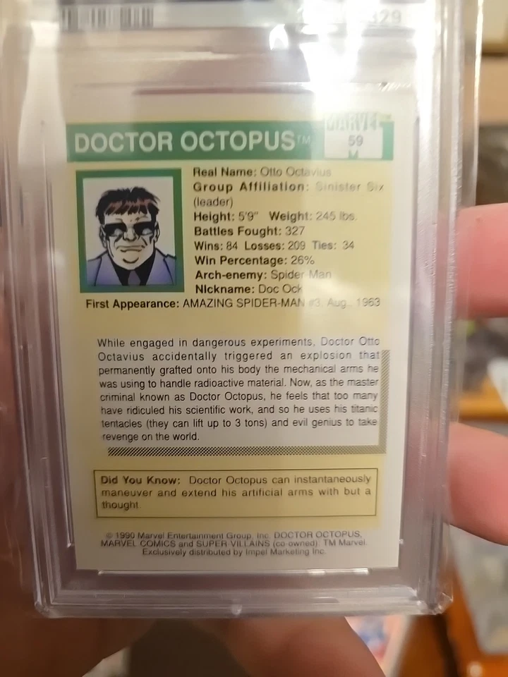 1990 Marvel Universe Doctor Octopus #59 PSA 10 Gem Mint - Image 4 of 4
