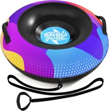 Snow Tube,48 Inch Big Heavy-Duty Inflatable Snow Sled with Premium Canvas Cover