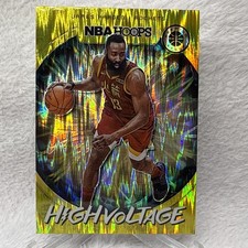 2019-20 Panini NBA Hoops Premium Stock High Voltage Flash Prizm James Harden 0a3