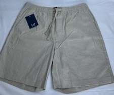 Gap Men's Breathable Soft Woven Linen Pull-On Easy Fit Short Size Medium