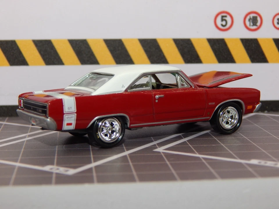 '70 1970 Dodge Dart GT Sport Maroon Red White Roof 1/64 Diorama Replica MINT - Image 2 of 4