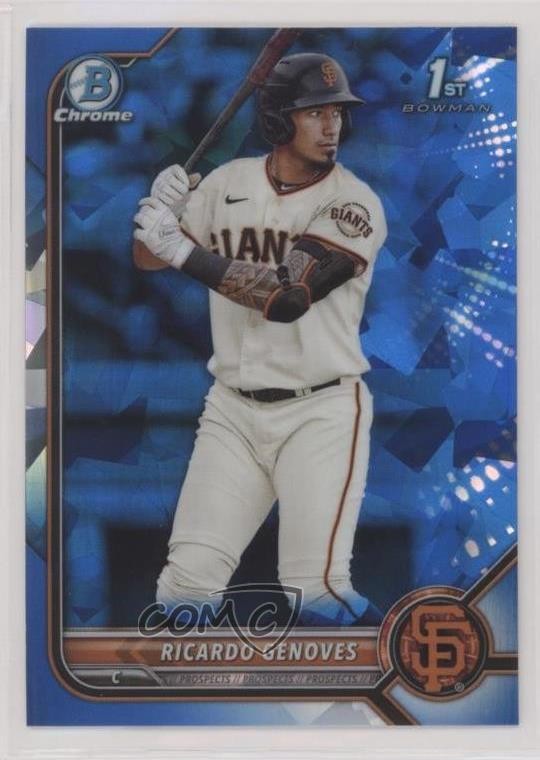2022 Bowman Sapphire Edition Chrome Prospects Ricardo Genoves #BCP-60 0wn1
