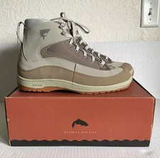 Simms Zapatilla Plana Botas de Vadeo Para Hombre 13 Marrón Tostado Pesca con Mosca Pescador NUEVO