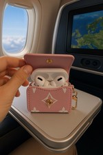 Stylish Leather Airpod Case Fits 1/2/Pro Or Use As Purse Charm Keychain