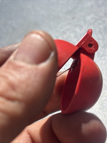 Vintage Red Frog Shaped Plastic Clicker Click Toy McDonald’s/Fidget/Click Toy - Picture 11 of 13