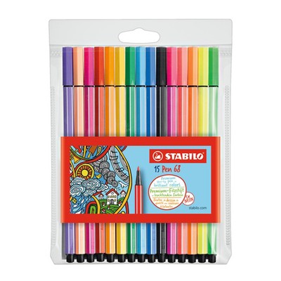 Fasermaler Stabilo Pen 68 neon 15 Farben