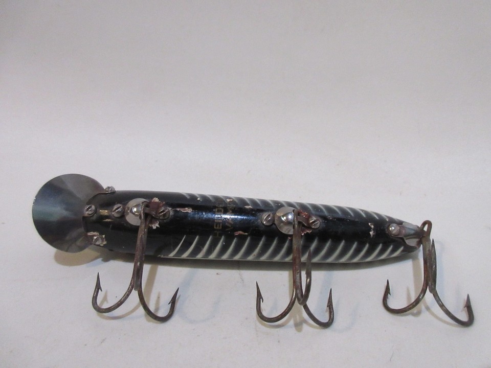 Vintage Heddon 7500XBW Vamp Black Shore Tack Eyes Surface Rig TOUGH ...
