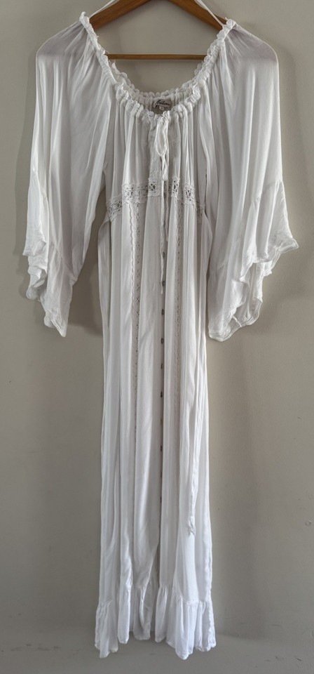 Arnhem Embroidered Lace Dress Size 10 White Boho