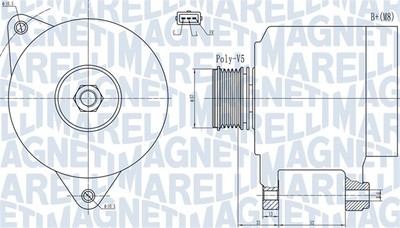 MAGNETI MARELLI 063732133010 Generator für KIA