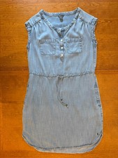 Eddie Bauer Chambray Sleeveless Dress, Size 4