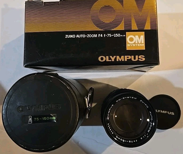 Objectif Olympus OM Auto-Zoom 75-150mm F/4 – N°388335 – Pour Pièces Ou Réparation – état Usé