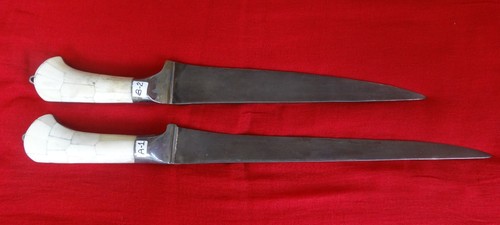 Indo Persian Mughal Islamic Wootz kard knife Dagger 2 pecs - Picture 12 of 12