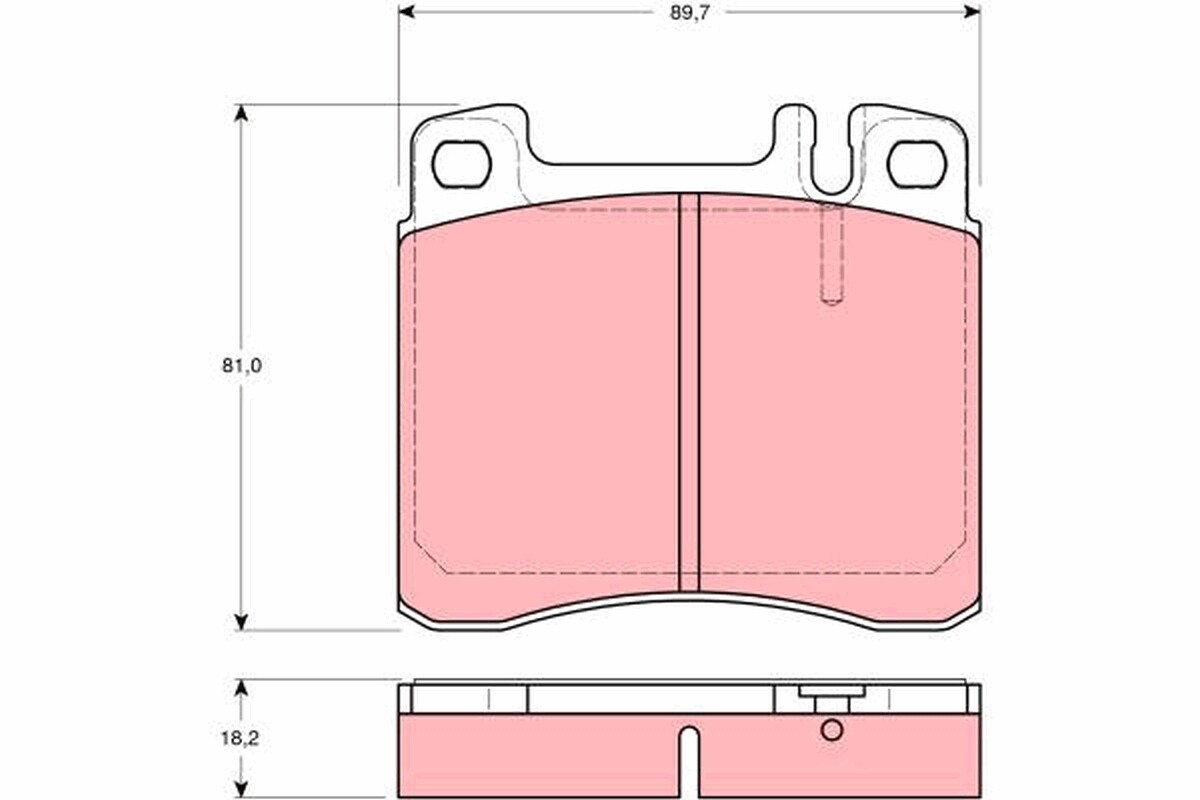 GDB1122 TRW Brake Pad Set, disc brake for MERCEDES-BENZ