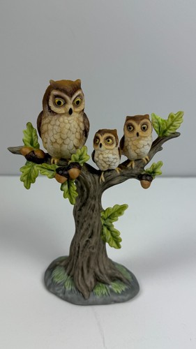 Vintage Enesco Mutter Eule und 2 Babys, #88283