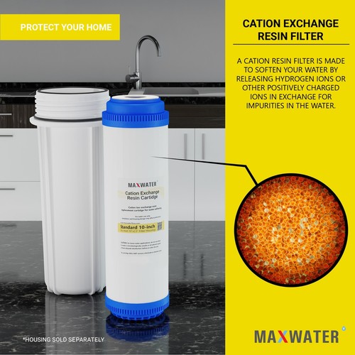 (1-6 Pack) 10" Hardness Reduction Water Softening Cation Resin Filters for WH - Picture 5 of 12