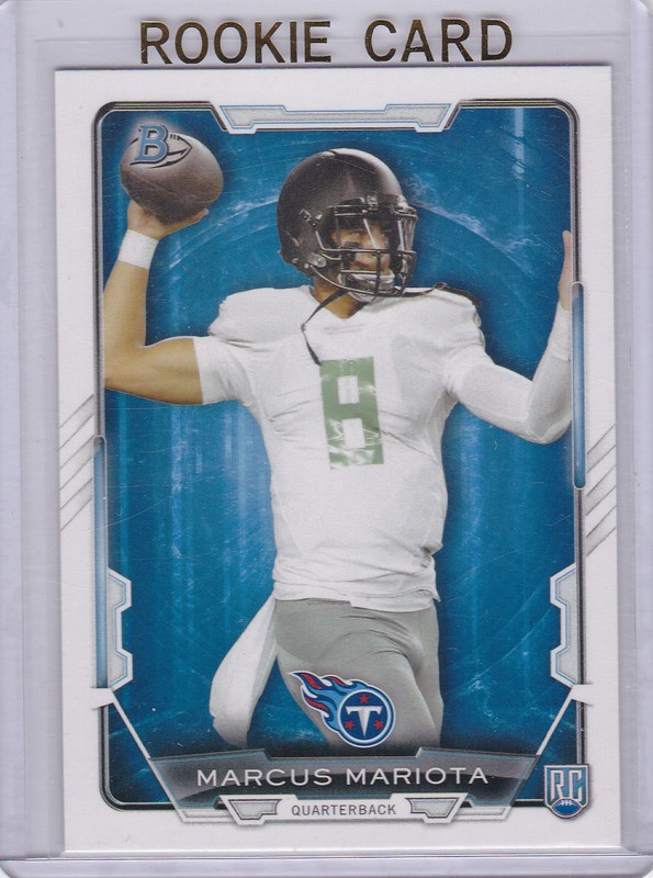 MARCUS MARIOTA ROOKIE CARD Tennessee Titans Bowman 2015 Football RC Oregon Ducks
