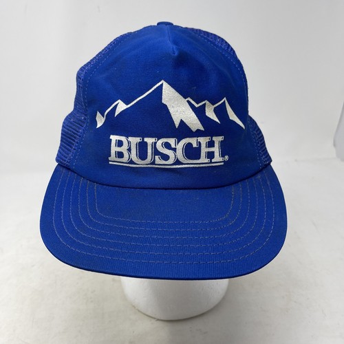 Vintage Busch Beer Snapback Trucker Hat 