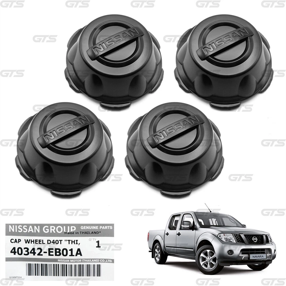 For Nissan Frontier Navara D40 Pickup 2006 14 Set 4 pc Black Wheel Center Cap Foto 2 de 4