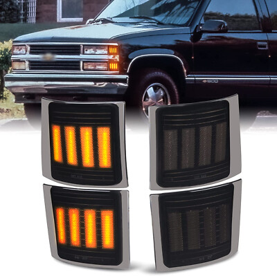 Schwarz Ecke Blinkerleuchte für GMC Chevy C/K 1500 2500 3500 Silverado Suburban
