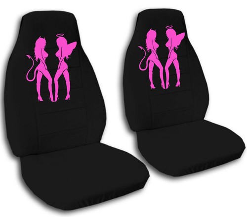 Juego de fundas de asiento de coche delanteras para Ford Mustang 1994-2004 diseño Angel and Devil - Imagen 3 de 15