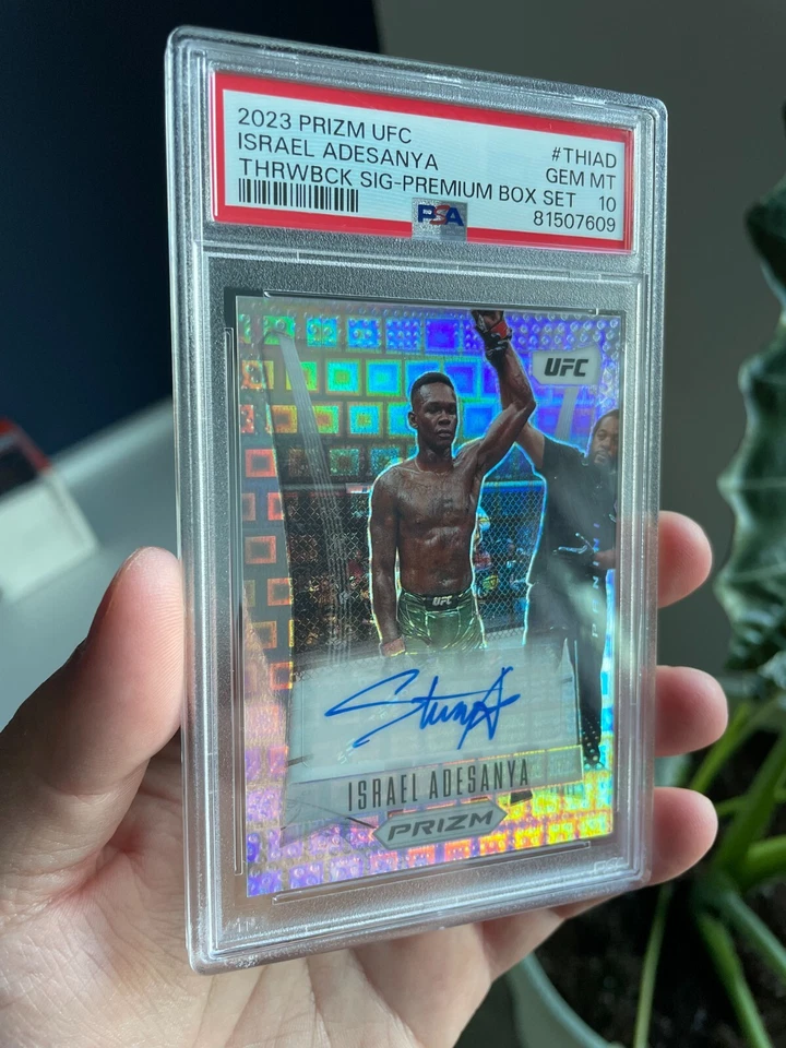Israel Adesayna Throwback Auto Premium Prizm - 2023 Panini Prizm UFC - PSA 10 GM - Image 2 of 4