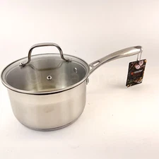 Masterclass  Cookware Stainless Steel  2.5-qt 7" Saucepan New