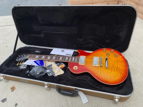 2015 Gibson Les Paul Standard Plus Perimeter Candy Flametop 8.6 lbs - w/ VIDEO