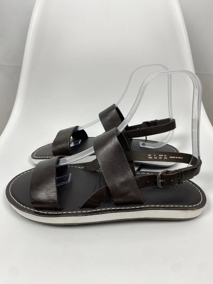 Armani Jeans Genuine Leather Sandals Men size 43 - Image 3 of 4