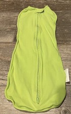 Woombie Swaddler Zip Up Lime Green Baby Newborns 5-13lbs