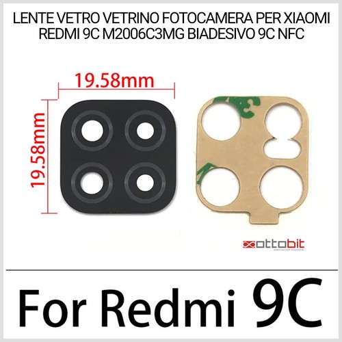 2 Vetri Fotocamera Posteriore Per Xiaomi Redmi 9C – Ricambio HD Con Kit Riparazione - 5