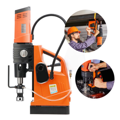 MD60 Electric Magnetic Drill Press Max 3in Depth 2-3/8'' Dia Magnet Force Tapping