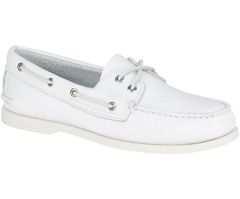 SPERRY A/O 2-EYE BOAT SHOES - WHITE