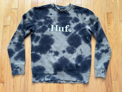 HUF Worldwide Cotton Blend Tie Dye Pullover Size  S