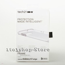 Funda rígida a presión Tech21 Evo Frame para Samsung Galaxy S7 Edge - Transparente/Blanco