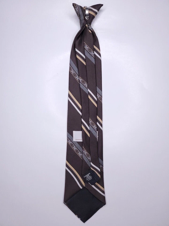 Corbata formal para hombre Ketch 17"Lx3,5"W corbata de cuello marrón Foto 2 de 4