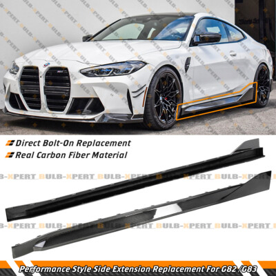 FOR 2021-2026 BMW G82 G83 M4 CSL Performance Winglet Carbon Fiber Side Skirt