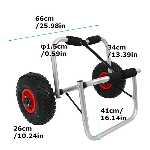 Kajakwagen Universell 80kg Kanuwagen Bootswagen Waserwandern ALU Surfwagen Surf - Bild 2 von 10