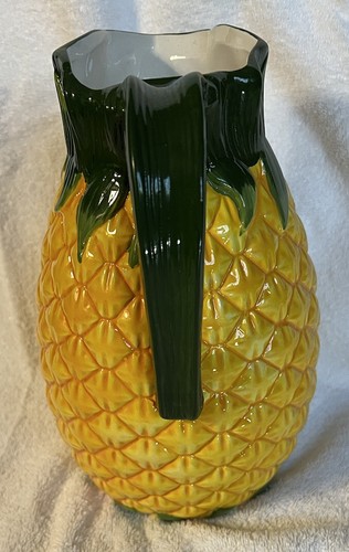Vnt PINEAPPLE DECOR ART FIGURE PITCHER TROPICAL FRUIT TABLEWARE LARGE OVER 1 Gal - Picture 4 of 12