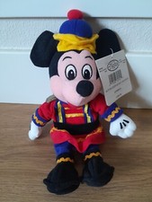 Vintage New W/Tags Disney Store 9  Nutcracker Mickey Mouse Bean Bag Plush